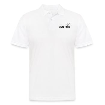 Fun Fact: I Don't Care | Funny Saying Sarcastic - Men's Polo Shirt - white - Front - Kai (181cm)