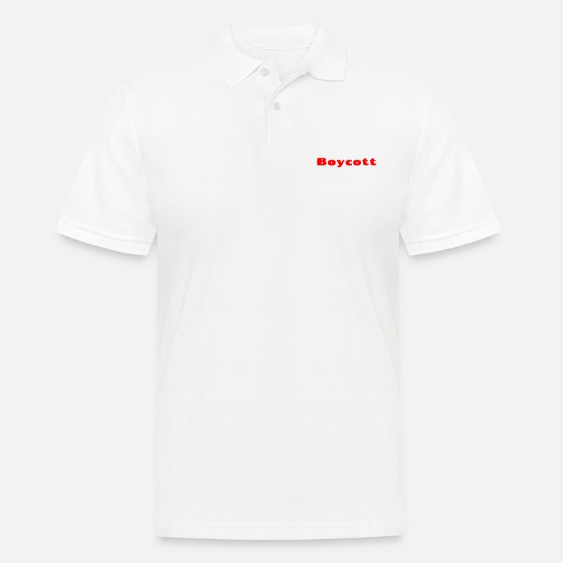 Roter Boykott - Männer Poloshirt - Weiß