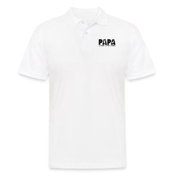 Papa Le Chasseur L'homme Le Mythe La Légende - Polo Homme - blanc - Devant - Kai (181cm)