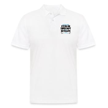 Cadeau De Retraite Pour Un Super Papy Retraité - Polo Homme - blanc - Devant - Kai (181cm)