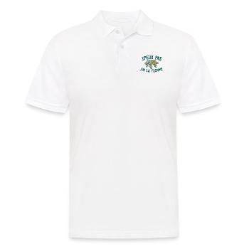 Je Peux Pas J'ai La Flemme - Polo Homme - blanc - Devant - Kai (181cm)