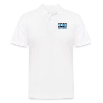 Pas Besoin De Thérapie Juste Me Foute La Paix - Polo Homme - blanc - Devant - Kai (181cm)