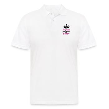 Les Princesses Sont Nées En Octobre - Polo Homme - blanc - Devant - Kai (181cm)
