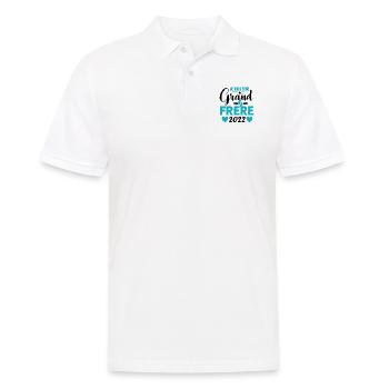 Grand-frère 2022 Idée Cadeau De Grossesse Big Bro - Polo Homme - blanc - Devant - Kai (181cm)
