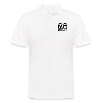 Ce papy génial appartient à [NOM] - Polo Homme - blanc - Devant - Kai (181cm)