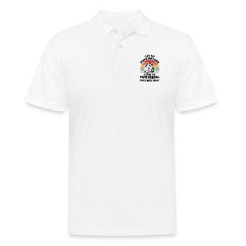 Je Suis Un Papa Motard Pas Normal Mais Plus Cool - Polo Homme - blanc - Devant - Kai (181cm)
