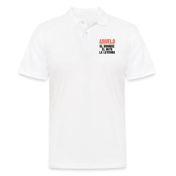 Papou l'homme le mythe la légende cadeau - Polo Homme - blanc - Devant - Kai (181cm)
