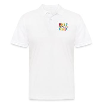 Hello First Day of School - Men's Polo Shirt - white - Front - Kai (181cm)