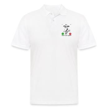 musik ruft an... und ich muss gehen - Männer Poloshirt - Weiß - Vorne - Kai (181cm)