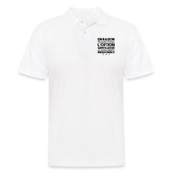 Option gentillesse indisponible - Polo Homme - blanc - Devant - Kai (181cm)