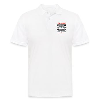 74 Jahre im Dienst 74 Jähriges Dienstjubiläum - Männer Poloshirt - Weiß - Vorne - Kai (181cm)