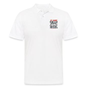 87 Jahre im Dienst 87 Jähriges Dienstjubiläum - Männer Poloshirt - Weiß - Vorne - Kai (181cm)