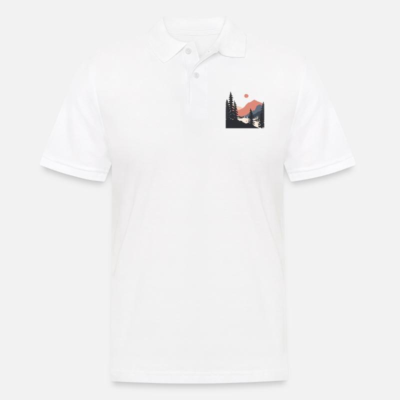 La géométrie du lever du soleil - Polo Homme - blanc