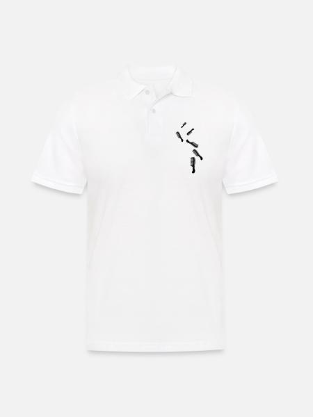 Kamm Friseur icon - Männer Poloshirt - Weiß