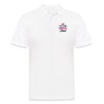 J'ai un secret je vais être grande sœur - Polo Homme - blanc - Devant - Kai (181cm)