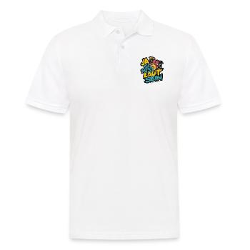 Das muss laut sein Schlagzeug Drumset - Männer Poloshirt - Weiß - Vorne - Kai (181cm)