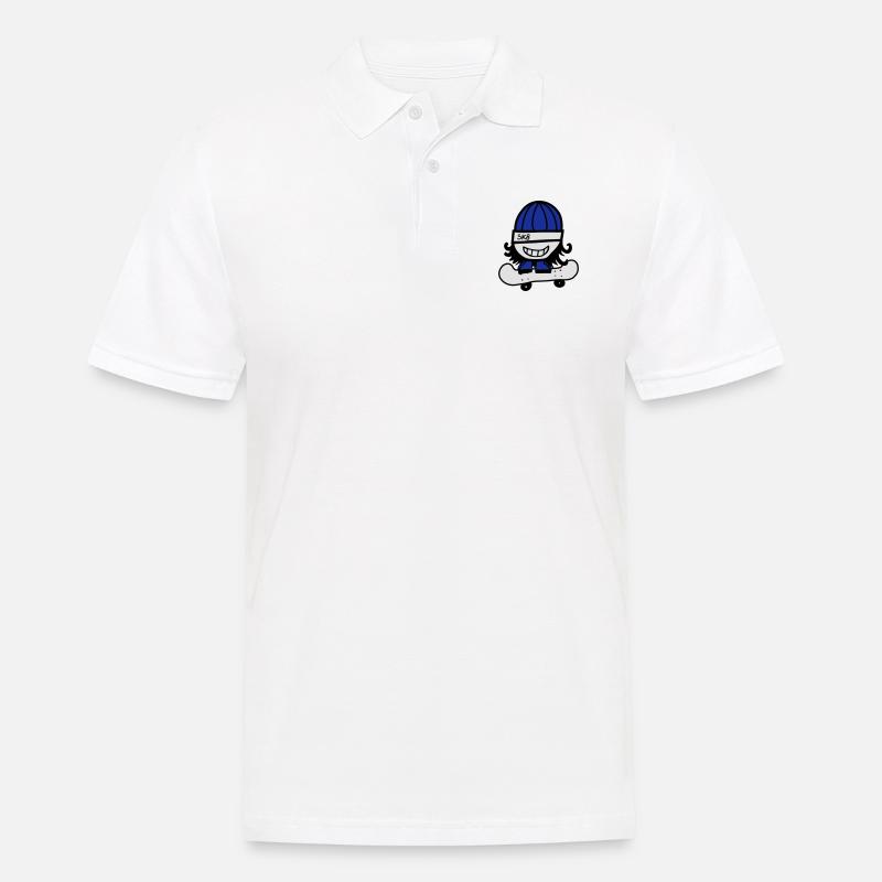 Skate comic de - Männer Poloshirt - Weiß
