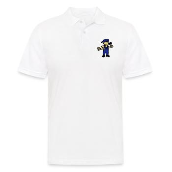 Handwerker 3 - Männer Poloshirt - Weiß - Vorne - Kai (181cm)