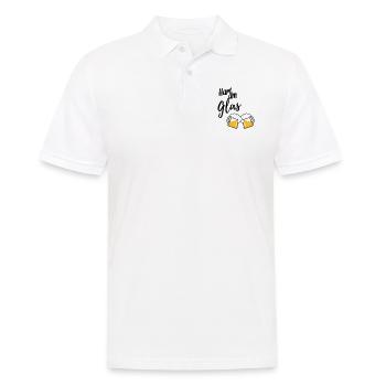 Hart am Glas - Männer Poloshirt - Weiß - Vorne - Kai (181cm)