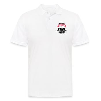 il m'a fallu attendre 50 ans pour le grand amour - Polo Homme - blanc - Devant - Kai (181cm)