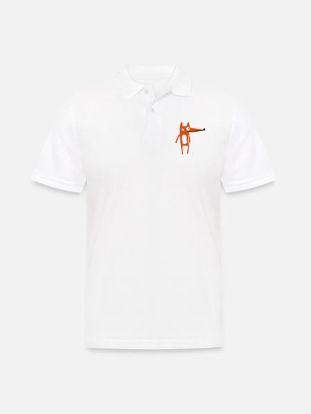 Fuchs - Männer Poloshirt - Weiß