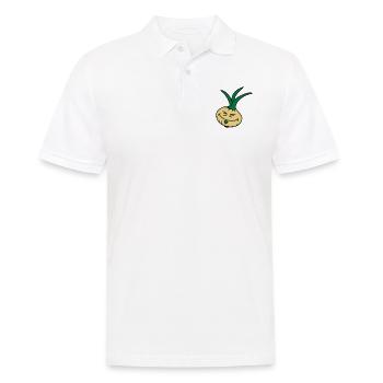 Funny Onion - Männer Poloshirt - Weiß - Vorne - Kai (181cm)