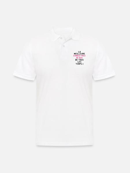Bus / Conducteur / Chauffeur / Machiniste / Car - Polo Homme - blanc