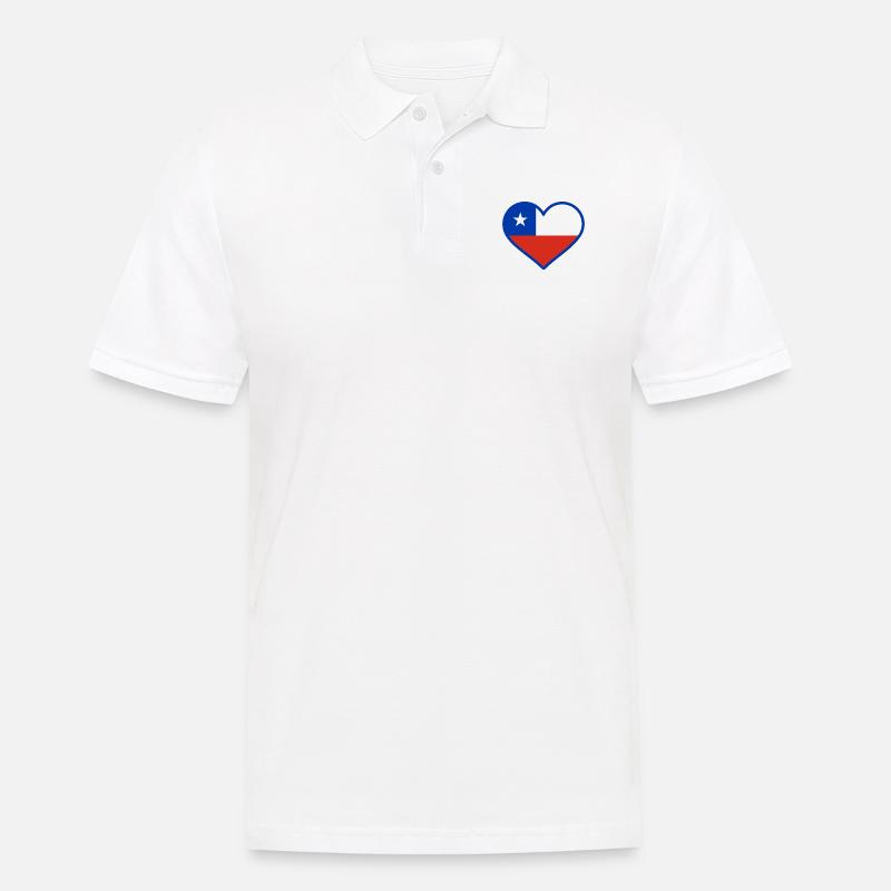 Chile - Männer Poloshirt - Weiß