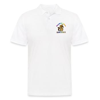Pour sauver un arbre - mangez un castor - Polo Homme - blanc - Devant - Kai (181cm)