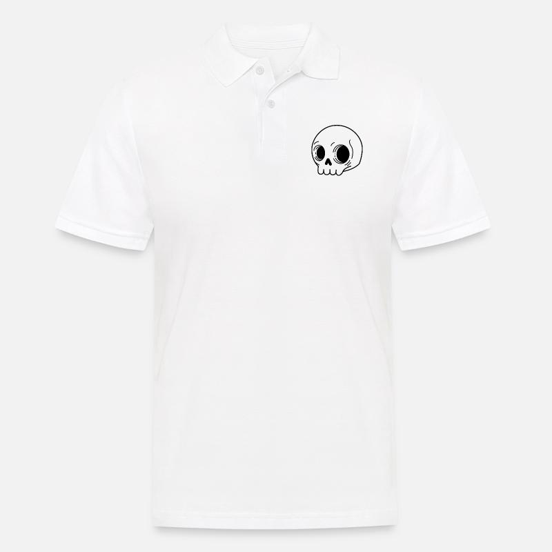 einfacher Kran - Männer Poloshirt - Weiß