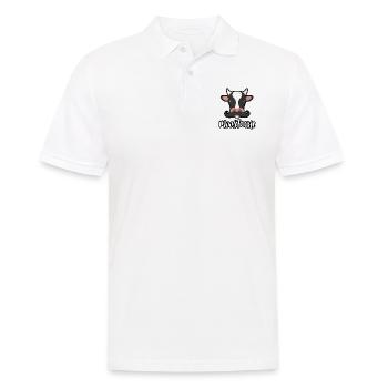 Moostache Cow - Kuh mit Schnurrbart - Männer Poloshirt - Weiß - Vorne - Kai (181cm)