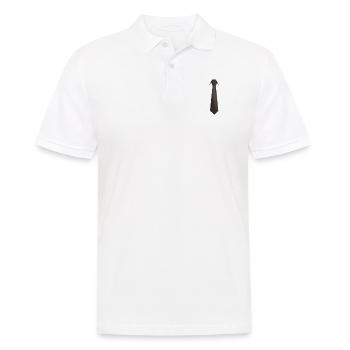 Tie brown - Men's Polo Shirt - white - Front - Kai (181cm)