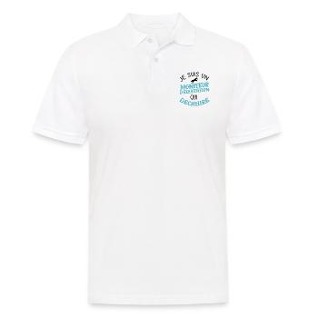 Je suis un moniteur d'équitation qui déchire. - Polo Homme - blanc - Devant - Kai (181cm)