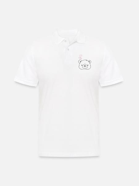 bear love - Men's Polo Shirt - white