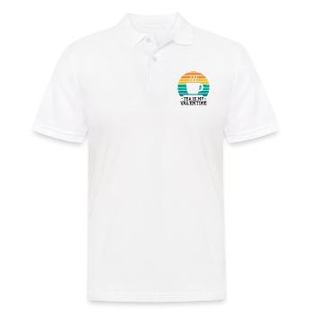 Tea Is My Valentine Tea Lover Tea Drinker Cup Of T - Männer Poloshirt - Weiß - Vorne - Kai (181cm)