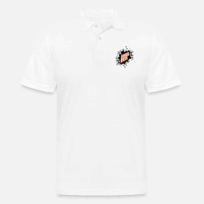 dump him Zitat Logo - Männer Poloshirt - Weiß