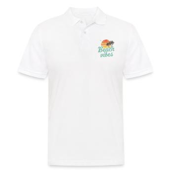 Vibrations de la plage - Polo Homme - blanc - Devant - Kai (181cm)
