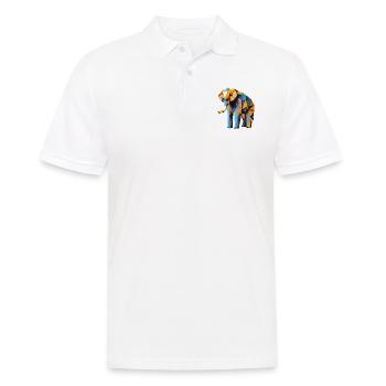Paper Art Elephant - Men's Polo Shirt - white - Front - Kai (181cm)