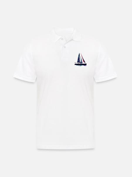 Segelboot Segler Segelsport Segelschiff Segeln - Männer Poloshirt - Weiß