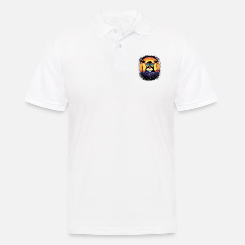 awesome dancing cute penguin cute quote dab move - Männer Poloshirt - Weiß