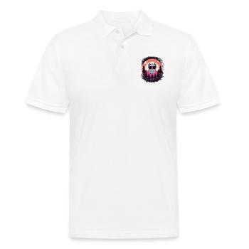 llama present america again alpaca beach fun drama - Männer Poloshirt - Weiß - Vorne - Kai (181cm)