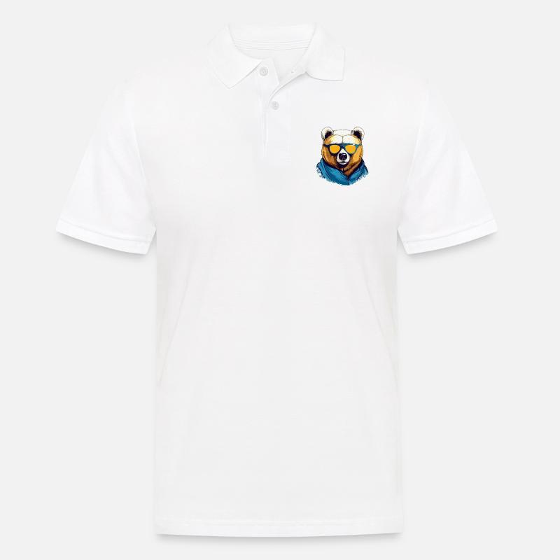 Bärchen der Bär - Männer Poloshirt - Weiß