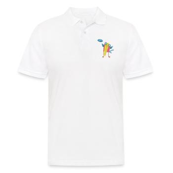 Vogel - Männer Poloshirt - Weiß - Vorne - Kai (181cm)