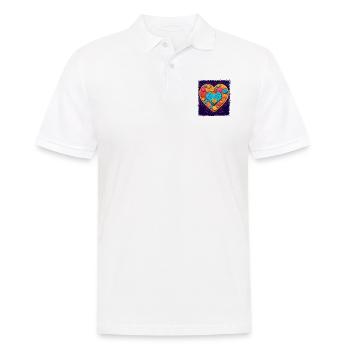 Symbole de la paix cool paix globale des années 60 blague fun bday - Polo Homme - blanc - Devant - Kai (181cm)