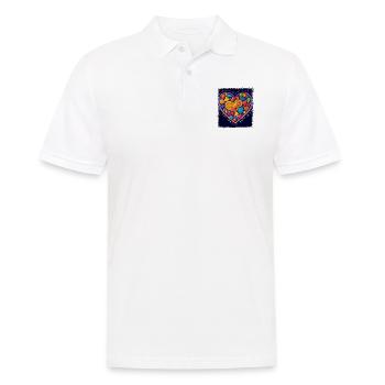 Happy Quote Cool Design LGBTQIA Joke Bear - Men's Polo Shirt - white - Front - Kai (181cm)