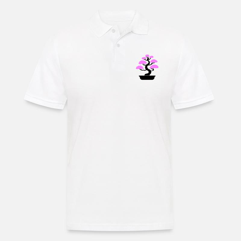 bonsai baum tree - Männer Poloshirt - Weiß