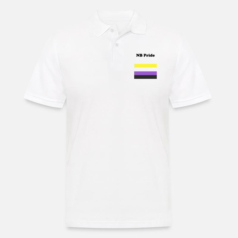 Non Binary NB Pride - Men's Polo Shirt - white
