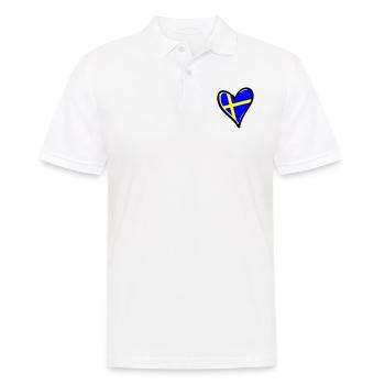 Suède Cœur - Polo Homme - blanc - Devant - Kai (181cm)