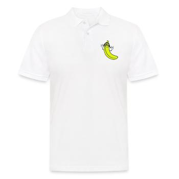 Lustige DJ Banane Obst Sonnenbrille Party Musik - Männer Poloshirt - Weiß - Vorne - Kai (181cm)