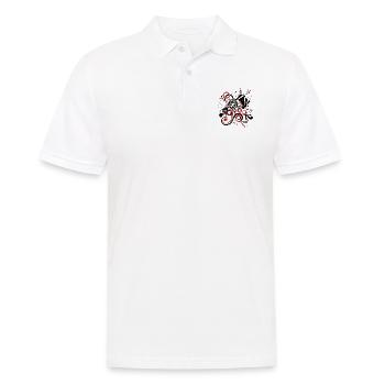 Abstrakte Kunst - Männer Poloshirt - Weiß - Vorne - Kai (181cm)